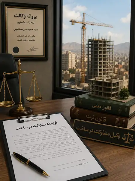 بهترین وکیل مشارکت در ساخت⚖️ تنظیم قرارداد + مشاوره رایگان