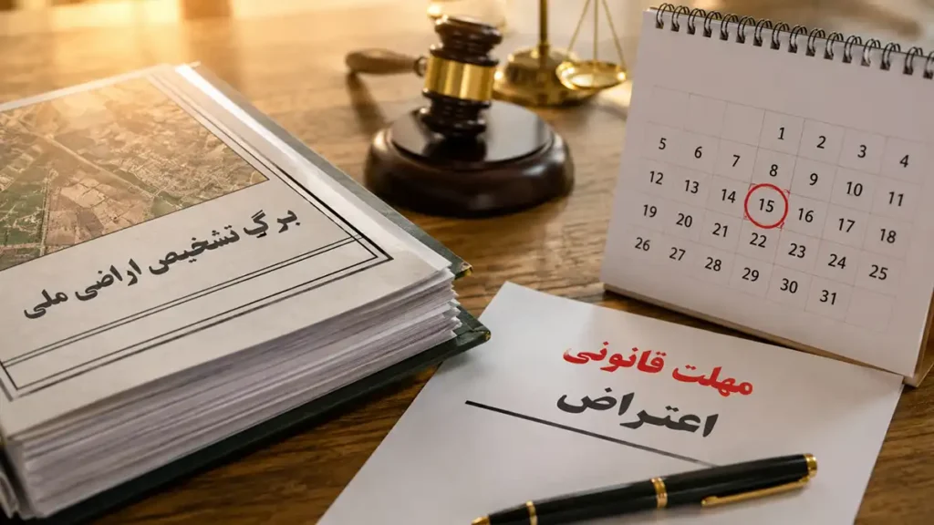مهلت اعتراض به برگ تشخیص اراضی ملی