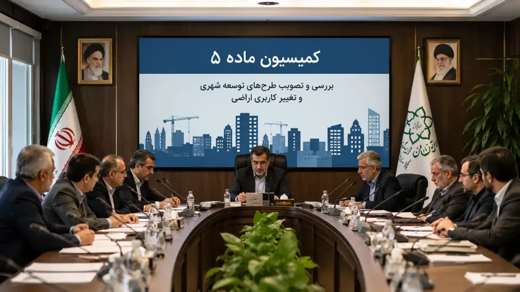 کمیسیون ماده ۵ از چه اعضایی تشکیل می‌شود؟